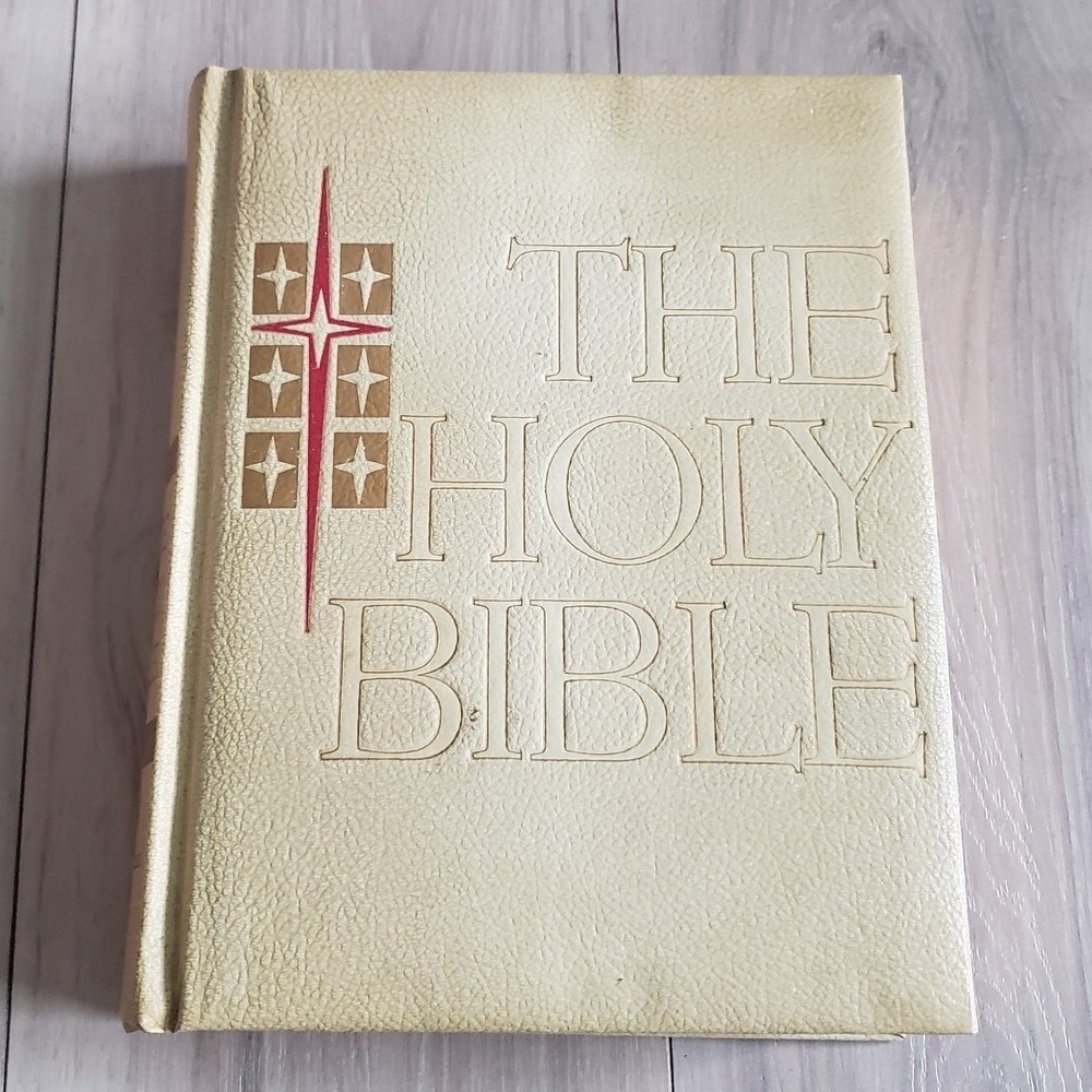 Catholic Life Holy Bible 1966 Leather Douay Challoner Confraternity Large